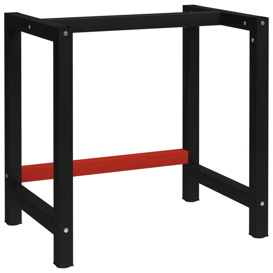 Werkbankframe Metaal Zwart En Rood 80 x 57 x 79 cm Met 1 stang