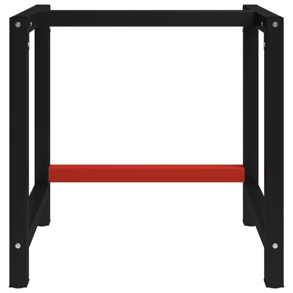 Werkbankframe Metaal Zwart En Rood 80 x 57 x 79 cm Met 1 stang