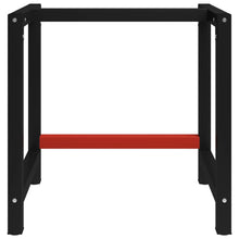 Werkbankframe Metaal Zwart En Rood 80 x 57 x 79 cm Met 1 stang