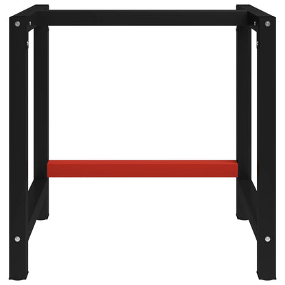 Werkbankframe Metaal Zwart En Rood 80 x 57 x 79 cm Met 1 stang