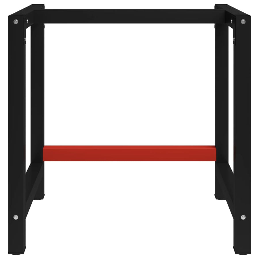 Werkbankframe Metaal Zwart En Rood 80 x 57 x 79 cm Met 1 stang