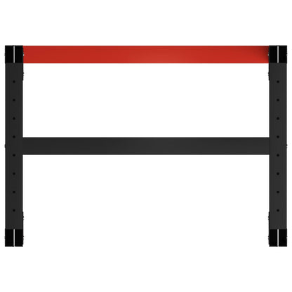 Werkbankframe Metaal Zwart En Rood 80 x 57 x 79 cm Met 1 stang