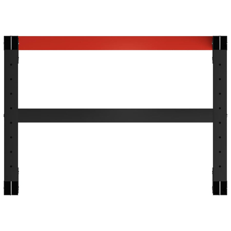 Werkbankframe Metaal Zwart En Rood 80 x 57 x 79 cm Met 1 stang