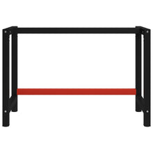 Werkbankframe Metaal Zwart En Rood 120 x 57 x 79 cm Met 1 stang