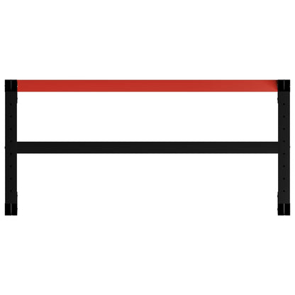 Werkbankframe Metaal Zwart En Rood 120 x 57 x 79 cm Met 1 stang