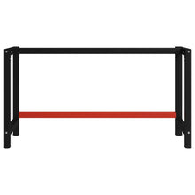 Werkbankframe Metaal Zwart En Rood 150 x 57 x 79 cm Met 1 stang
