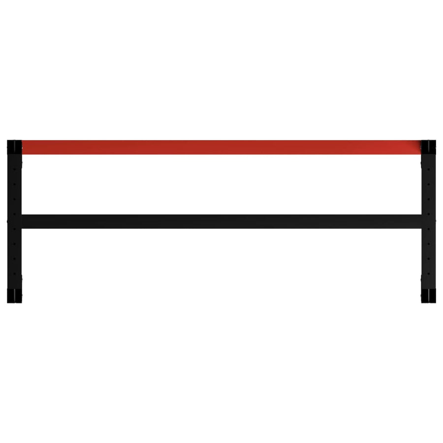 Werkbankframe Metaal Zwart En Rood 150 x 57 x 79 cm Met 1 stang