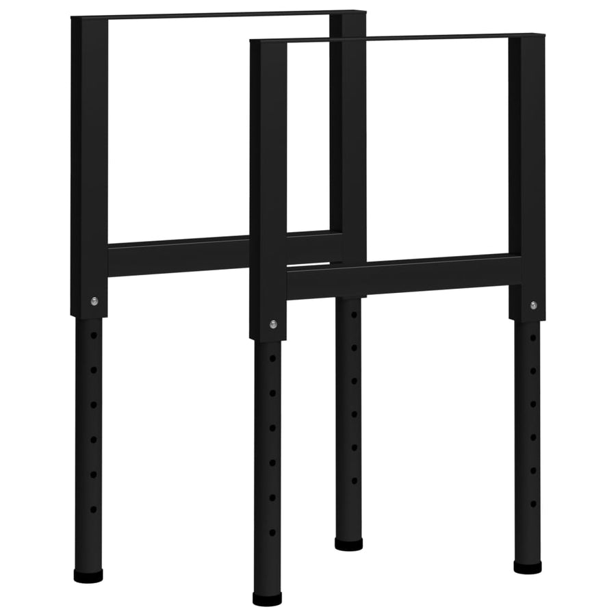 Werkbankframes Verstelbaar 55X(69-95,5) Cm Metaal Zwart 55 x 95.5 cm