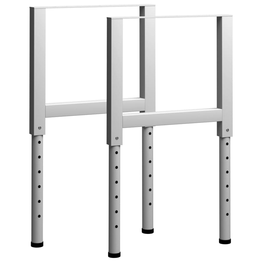 Werkbankframes Verstelbaar 55X(69-95,5) Cm Metaal Grijs 55 x 95.5 cm