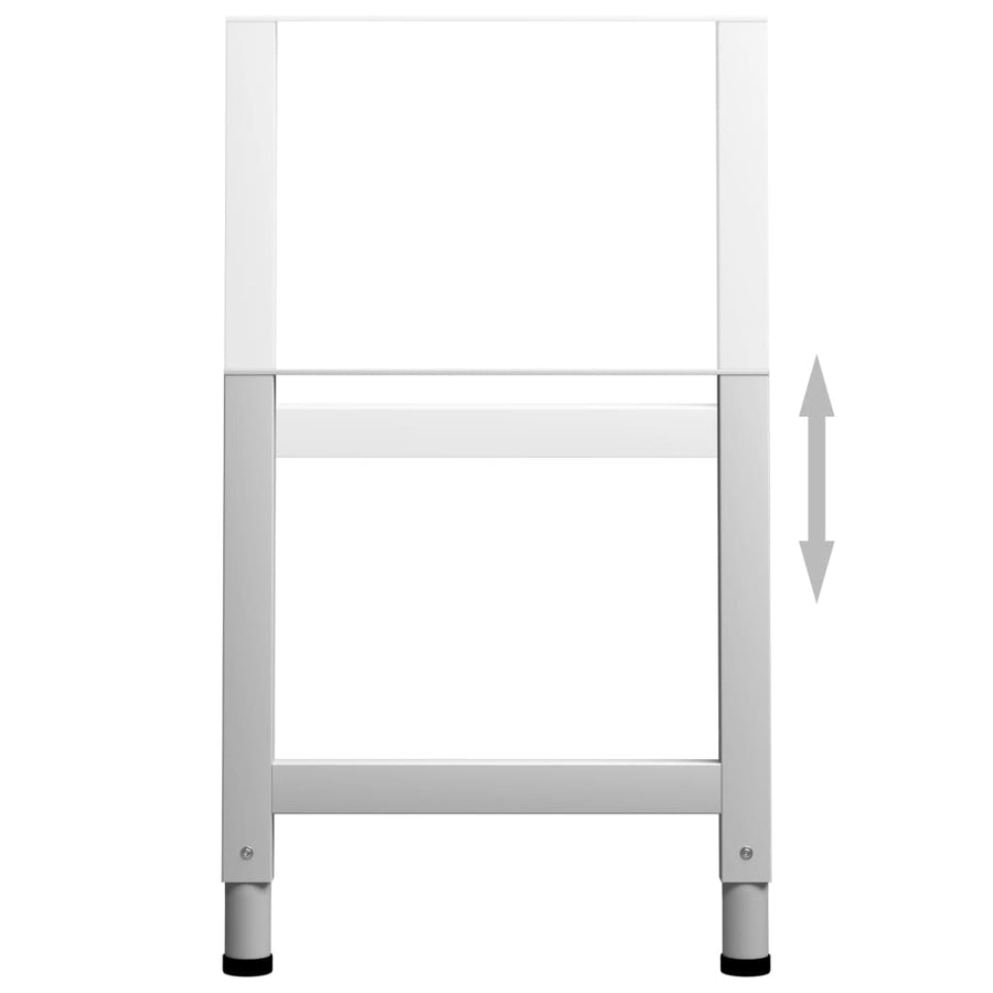 Werkbankframes Verstelbaar 55X(69-95,5) Cm Metaal Grijs 55 x 95.5 cm