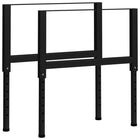 Workbench Frames Adjustable 2 pcs 85x(69-95.5) cm Metal Black