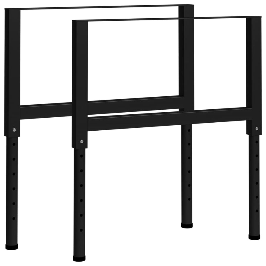 Werkbankframes Verstelbaar 85X(69-95,5) Cm Metaal Zwart 85 x 95.5 cm