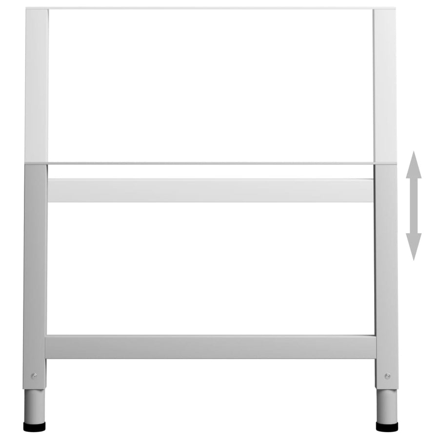 Werkbankframes Verstelbaar 85X(69-95,5) Cm Metaal Grijs 85 x 95.5 cm