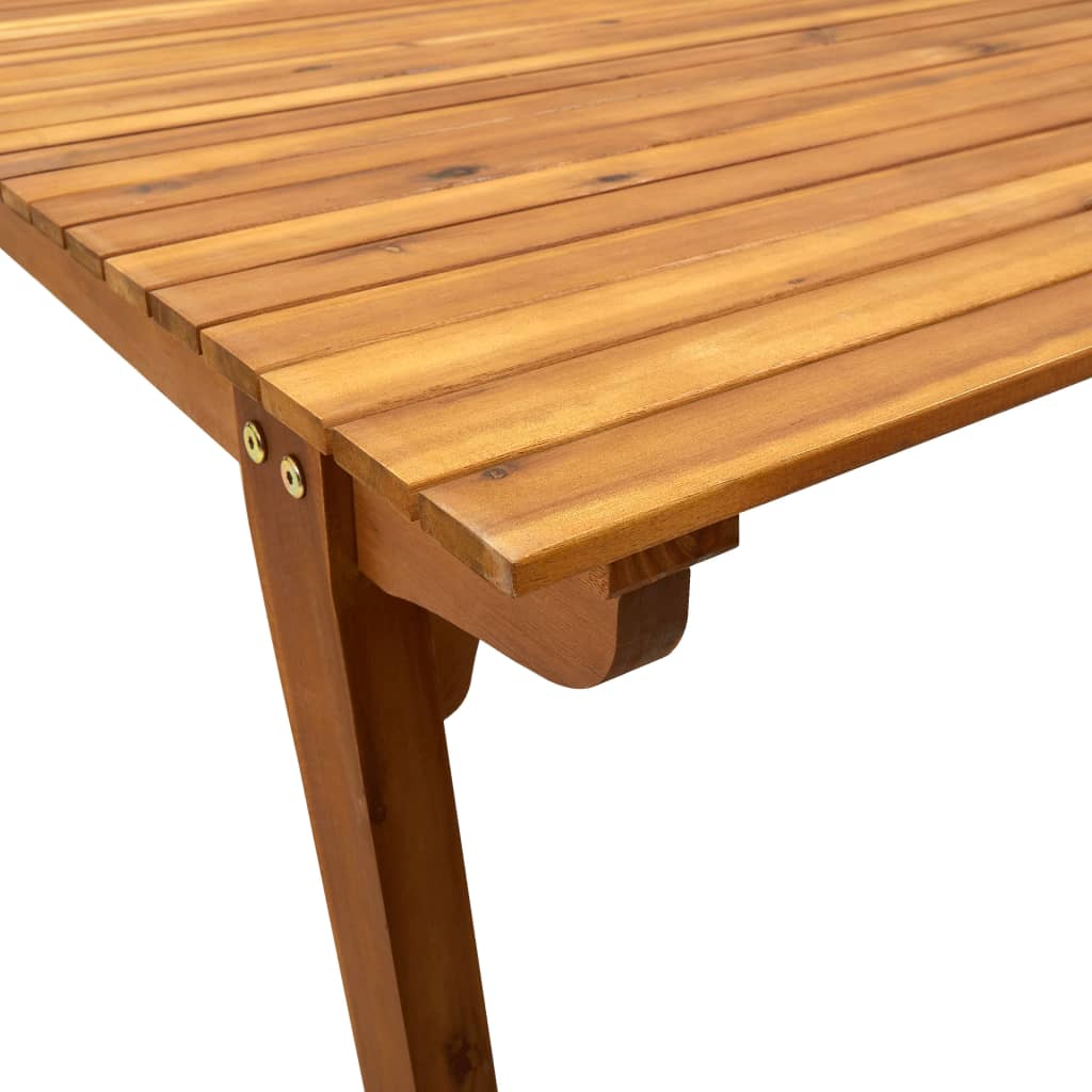 Tuintafel 201,5X100X75 Cm Massief Acaciahout 201.5 x 100 x 75 cm