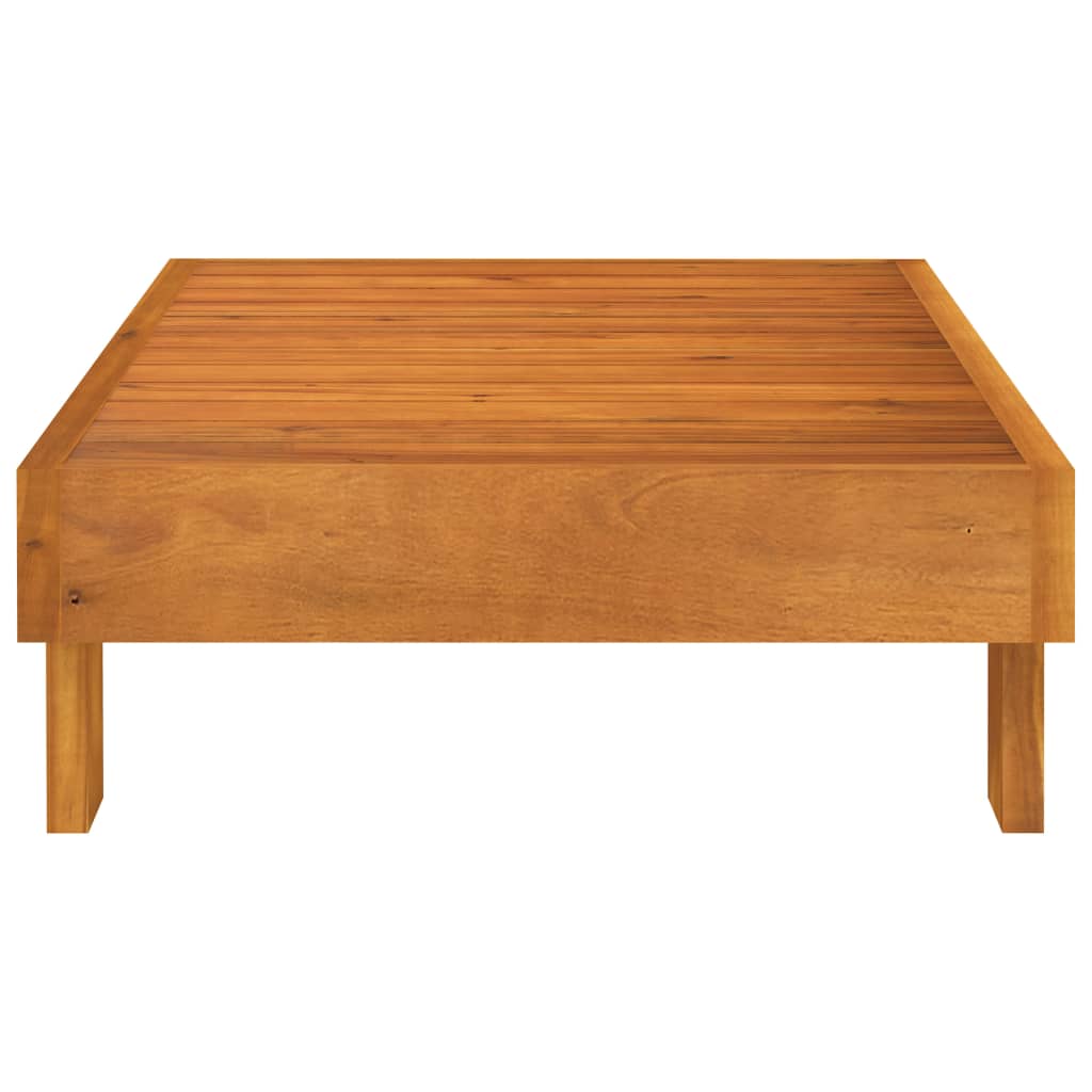 2-Delige Loungeset Met Witte Kussens Acaciahout crème corner sofa + table