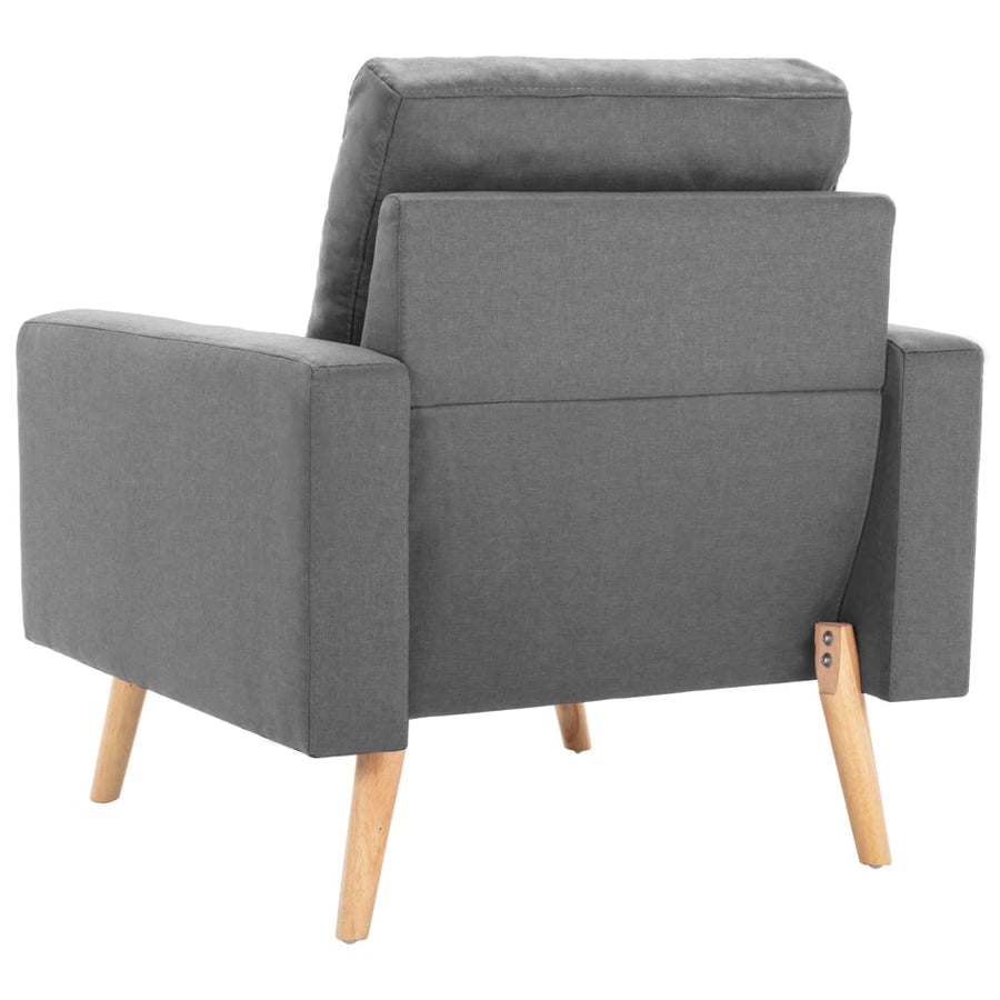 2-Delig Bankstel Stof Lichtgrijs Fauteuil + tweezitsbank