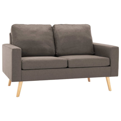 2-Delig Bankstel Stof Taupe Fauteuil + tweezitsbank