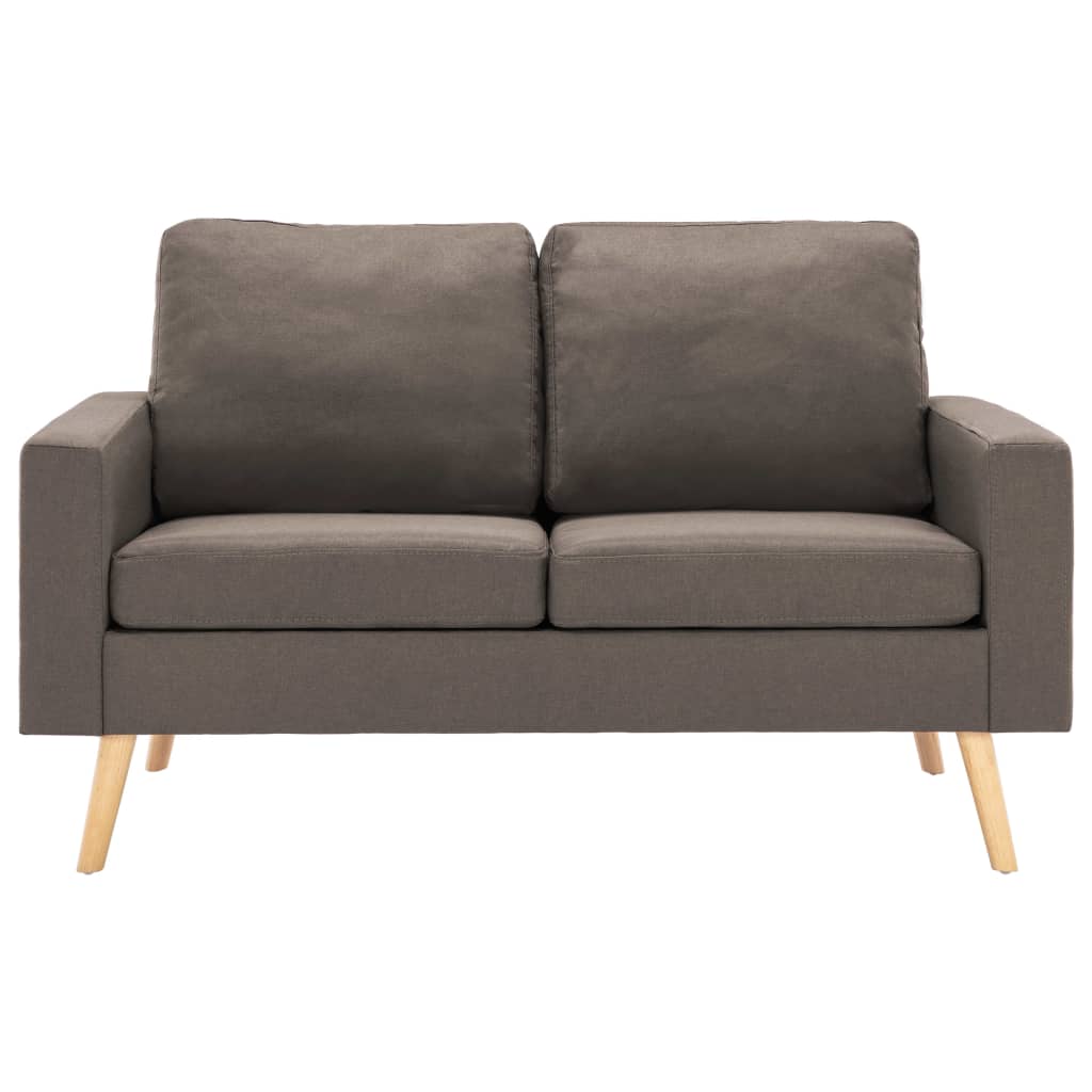 2-Delig Bankstel Stof Taupe Fauteuil + tweezitsbank