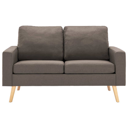 2-Delig Bankstel Stof Taupe Fauteuil + tweezitsbank
