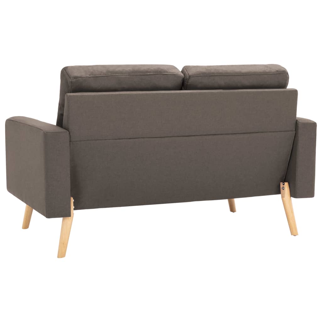 2-Delig Bankstel Stof Taupe Fauteuil + tweezitsbank