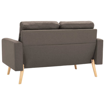 2-Delig Bankstel Stof Taupe Fauteuil + tweezitsbank