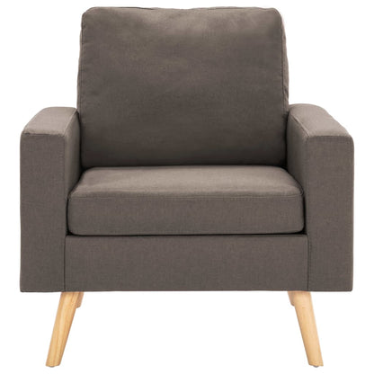 2-Delig Bankstel Stof Taupe Fauteuil + tweezitsbank