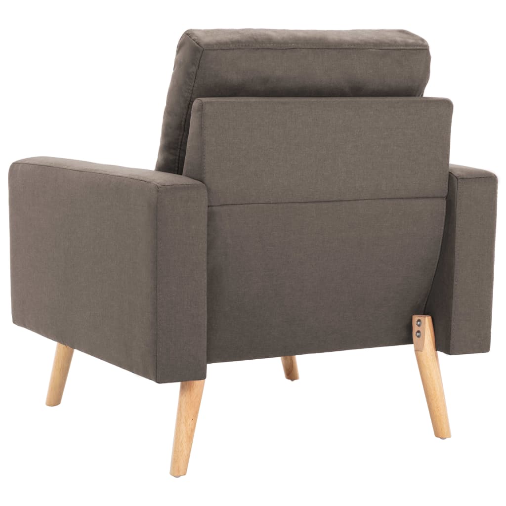 2-Delig Bankstel Stof Taupe Fauteuil + tweezitsbank