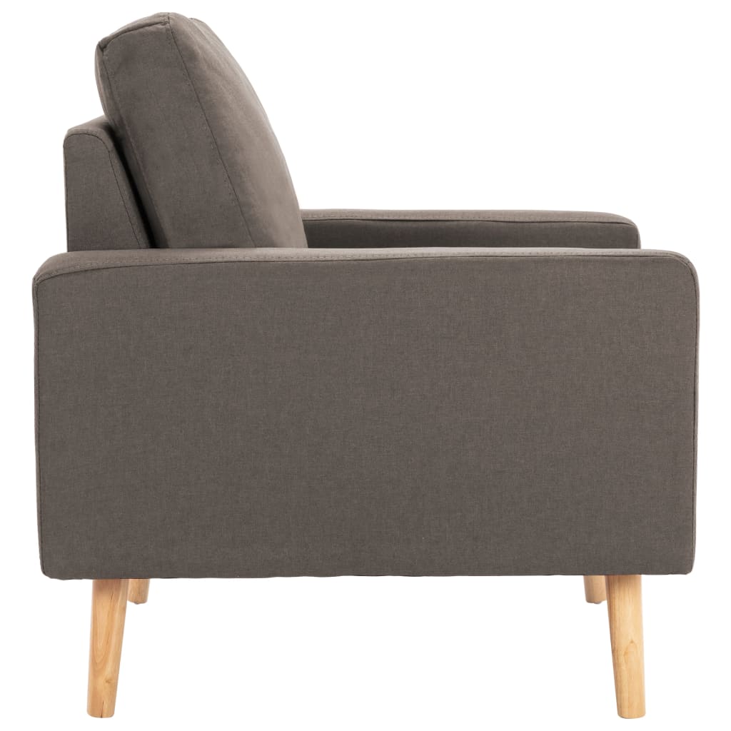 2-Delig Bankstel Stof Taupe Fauteuil + tweezitsbank