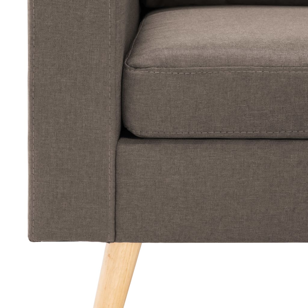 2-Delig Bankstel Stof Taupe Fauteuil + tweezitsbank