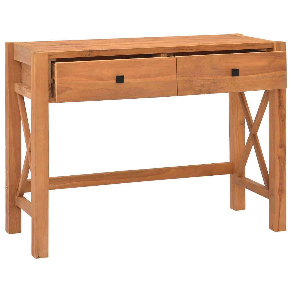 Bureau Met 2 Lades Teakhout 100 x 40 x 75 cm