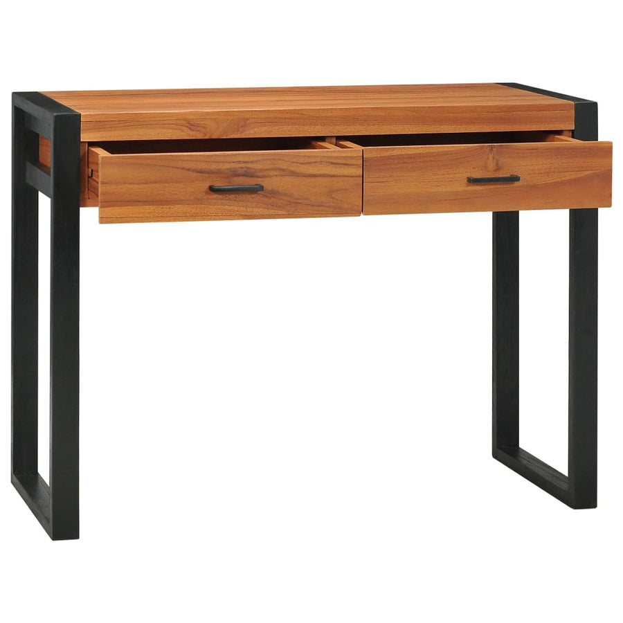 Bureau Met 2 Lades Teakhout 100 x 40 x 75 cm