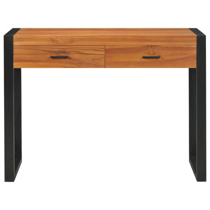 Bureau Met 2 Lades Teakhout 100 x 40 x 75 cm