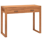 Bureau teakhout 100x40x75 cm met 2 lades