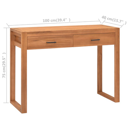 Bureau Met 2 Lades Teakhout 100 x 40 x 75 cm