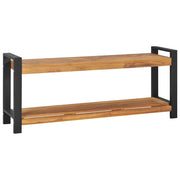 Bankje 120 cm massief teakhout metaal