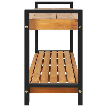 Bank met opslag Bruin 160 x 30 x 50 cm Massief teakhout