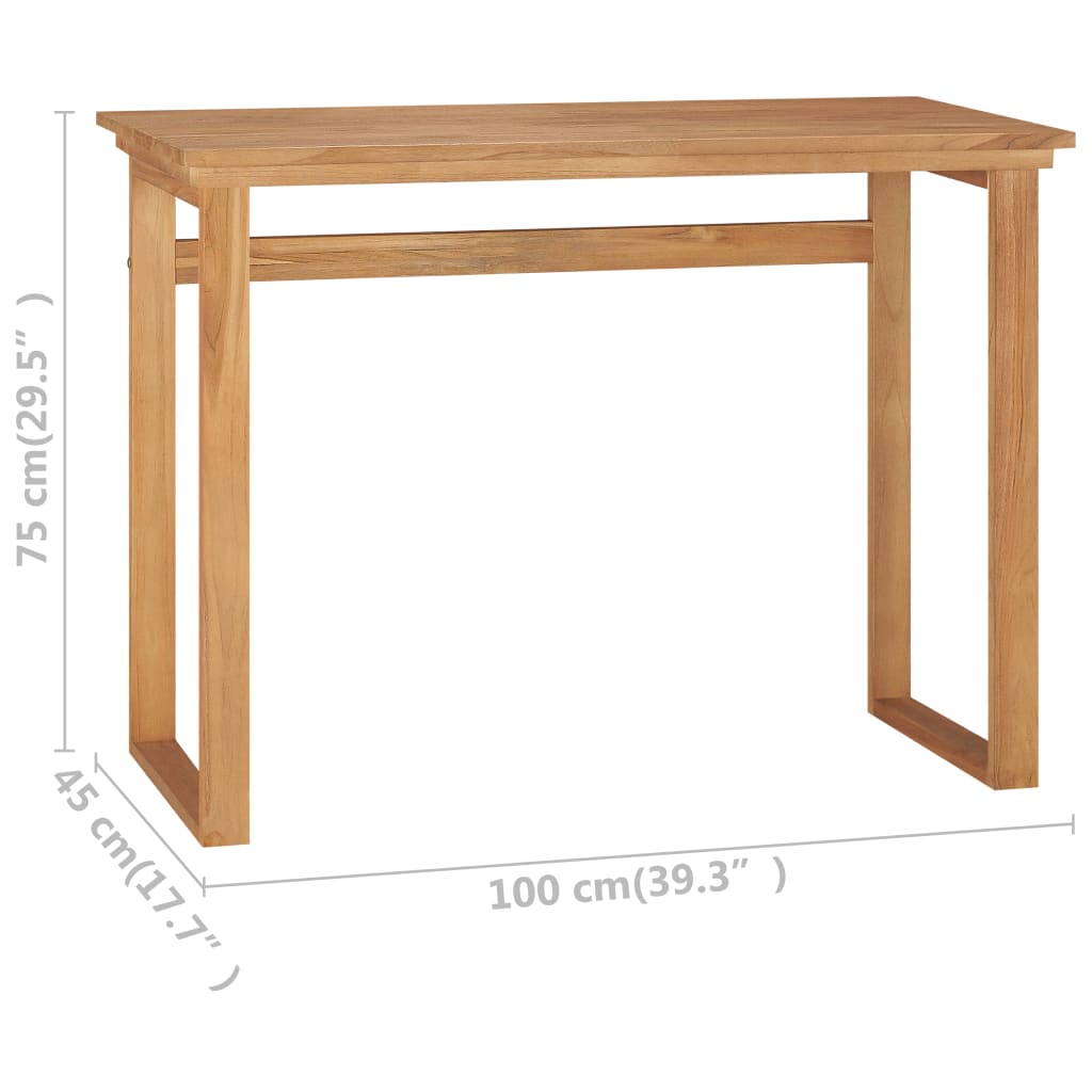 Bureau Massief Teakhout 100 x 45 x 75 cm