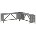 Tuinhoekbank met plantenbak 117x117x40 cm acaciahout grijs