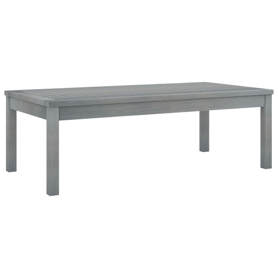 -Delige Loungeset Met Kussens Massief Acaciahout Grijs