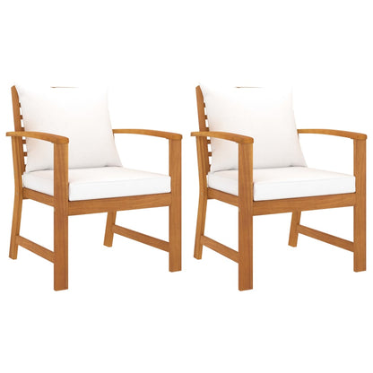 Tuinstoelen Met Kleurig Kussen Massief Acaciahout crème