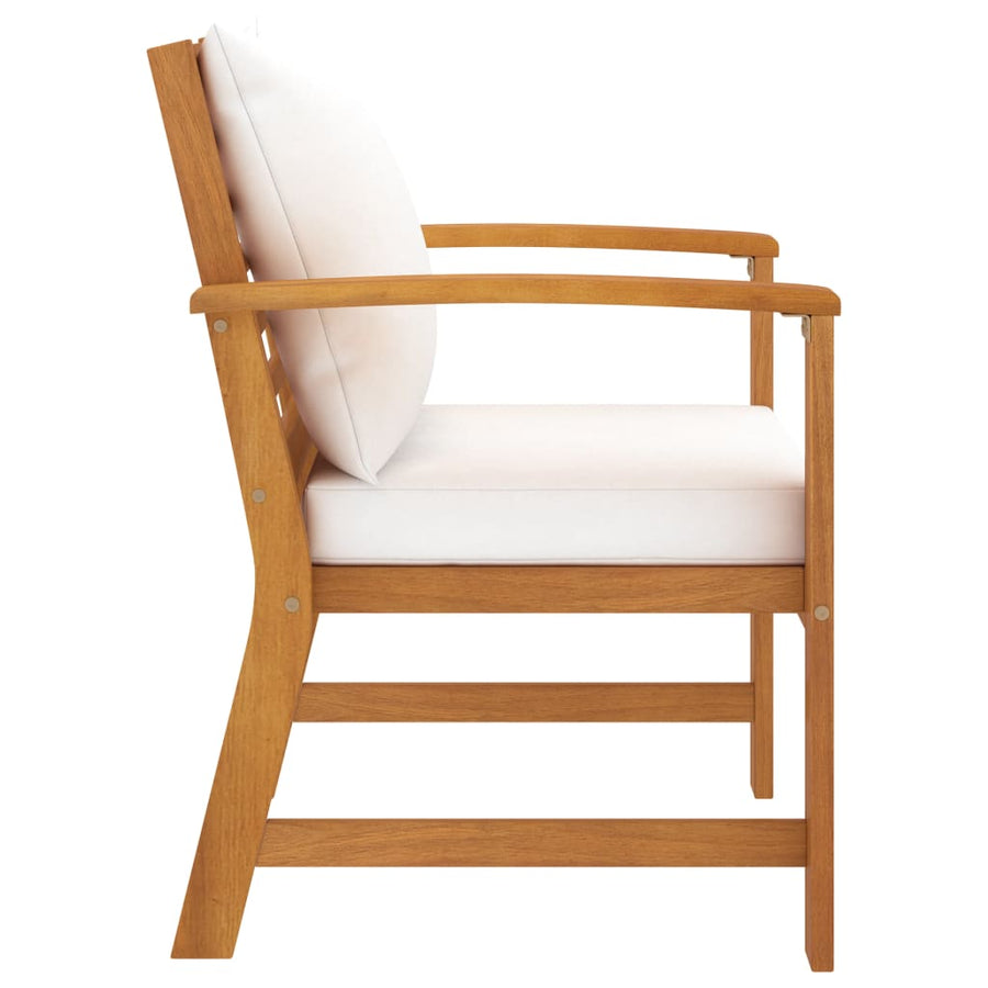 Tuinstoelen Met Kleurig Kussen Massief Acaciahout crème