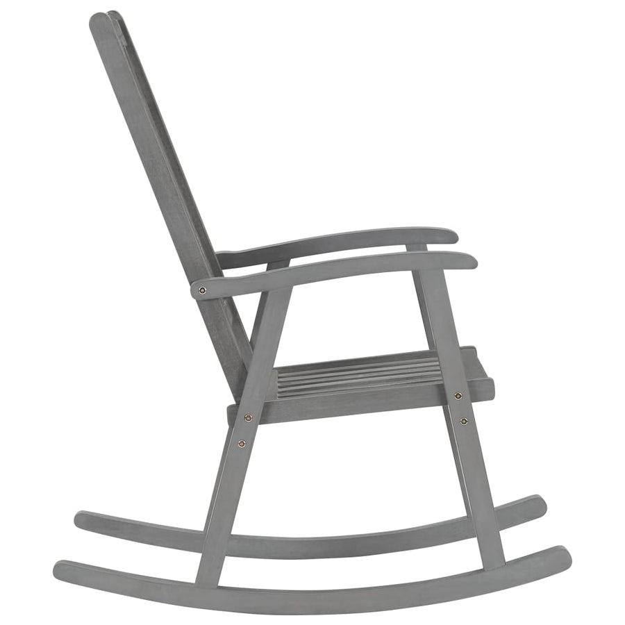 Schommelstoel Massief Acaciahout Grijs