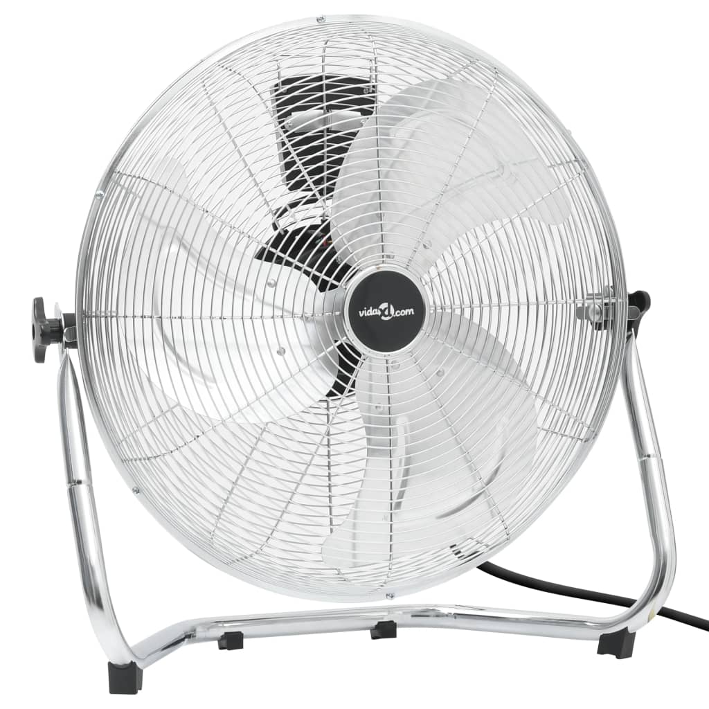 Vloerventilator 3 snelheden 100 W 55 cm Zilver