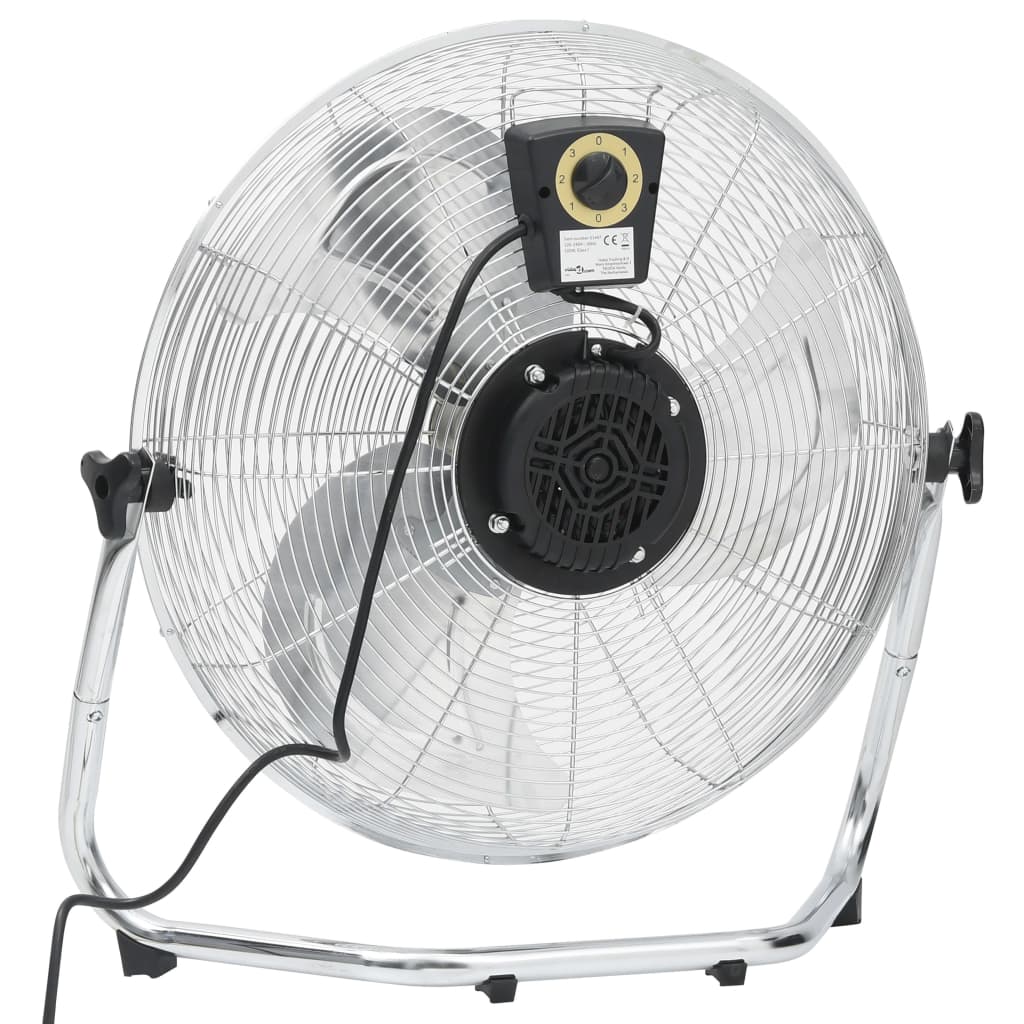 Vloerventilator 3 snelheden 100 W 55 cm Zilver