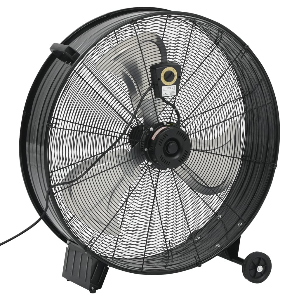 Trommelventilator Industrieel 240 W 77 Cm Zwart