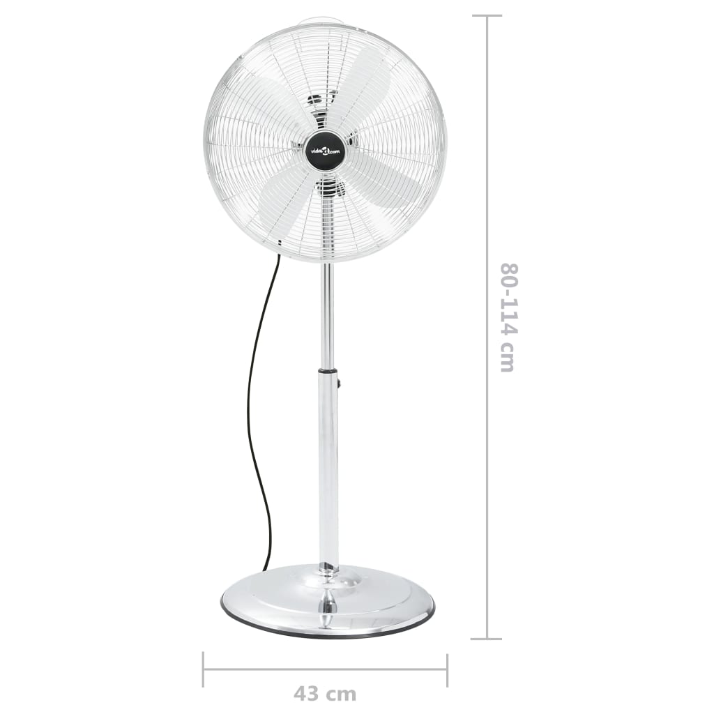 Statiefventilator 3 snelheden 40 cm chroomkleurig