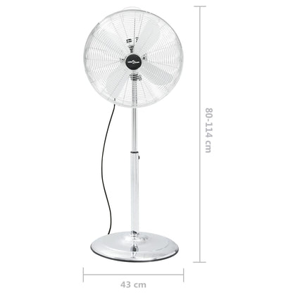 Statiefventilator 3 snelheden 40 cm chroomkleurig