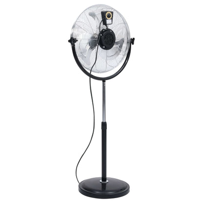 Statiefventilator met kantelkop 3 snelheden 100 W 45 cm chroom