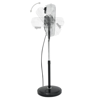 Statiefventilator met kantelkop 3 snelheden 100 W 45 cm chroom