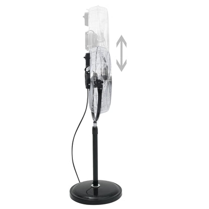 Statiefventilator met kantelkop 3 snelheden 100 W 45 cm chroom